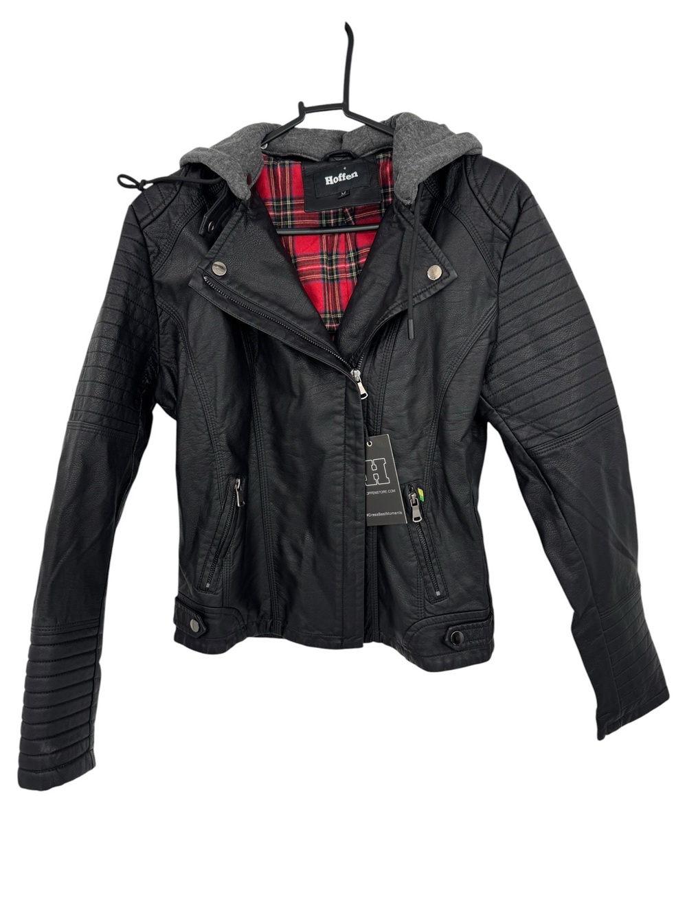 Hoffen Black Faux Leather Jacket M